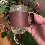 Load image into Gallery viewer, Small dark-brown leather cup holder
