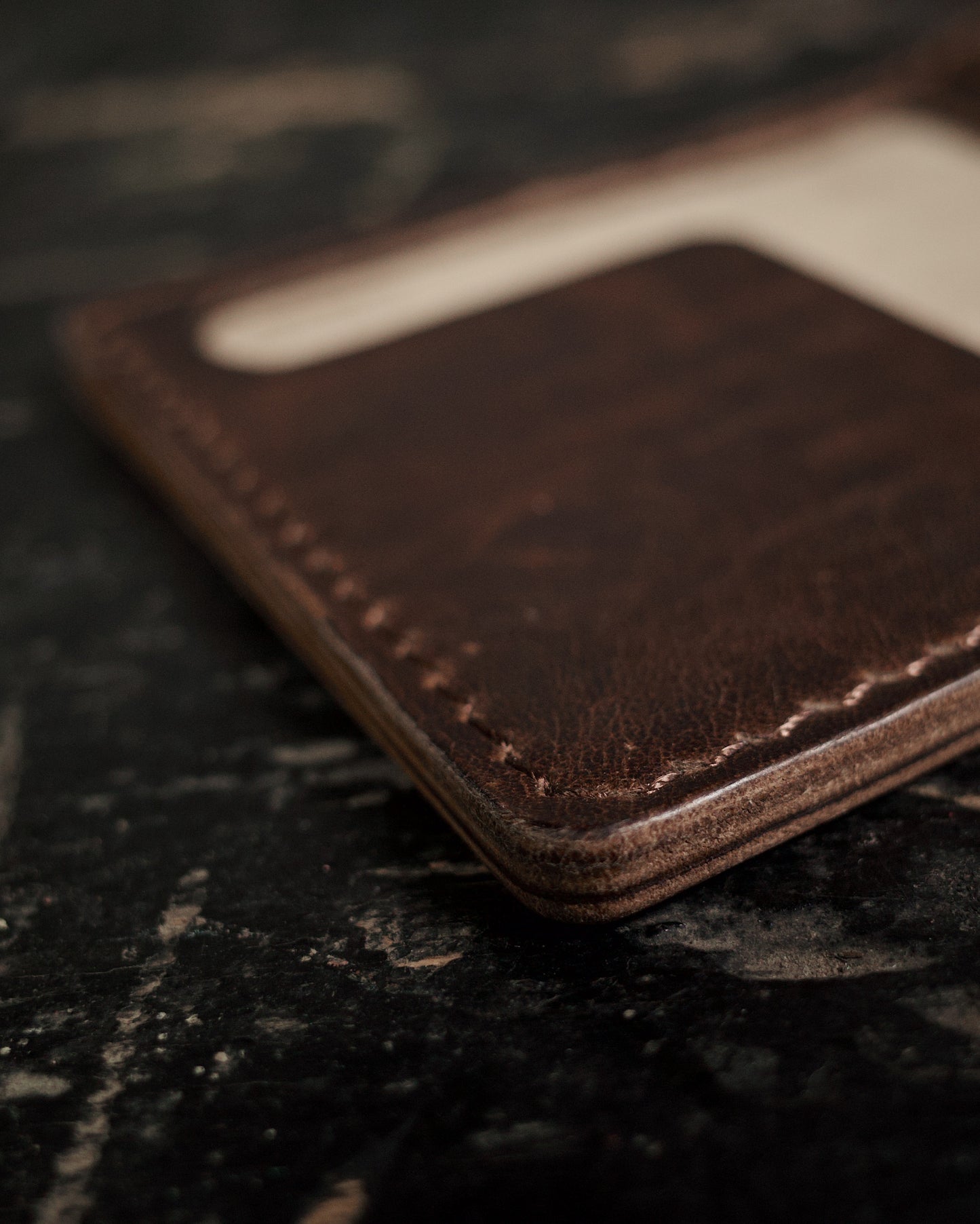HoMa Dark Brown Leather Wallet – Compact Horween Bifold
