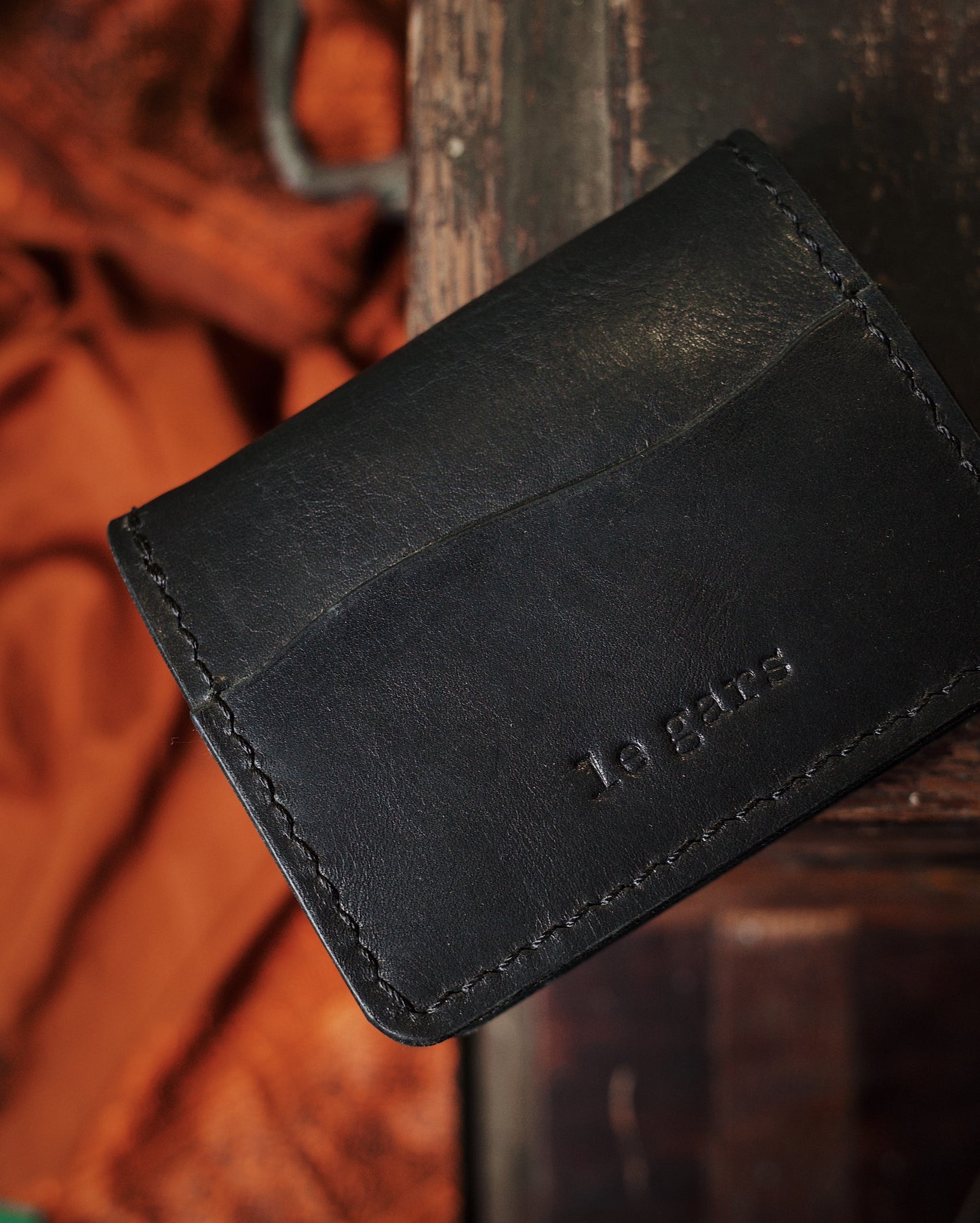 HoMa Wallet – Black Compact Men’s Leather Bifold (Horween Derby)