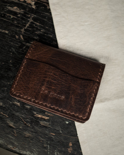 HoMa Dark Brown Leather Wallet – Compact Horween Bifold