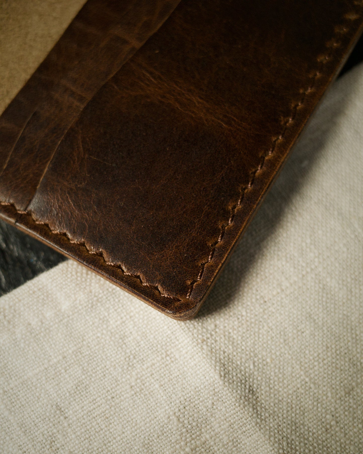 HoMa Dark Brown Leather Wallet – Compact Horween Bifold