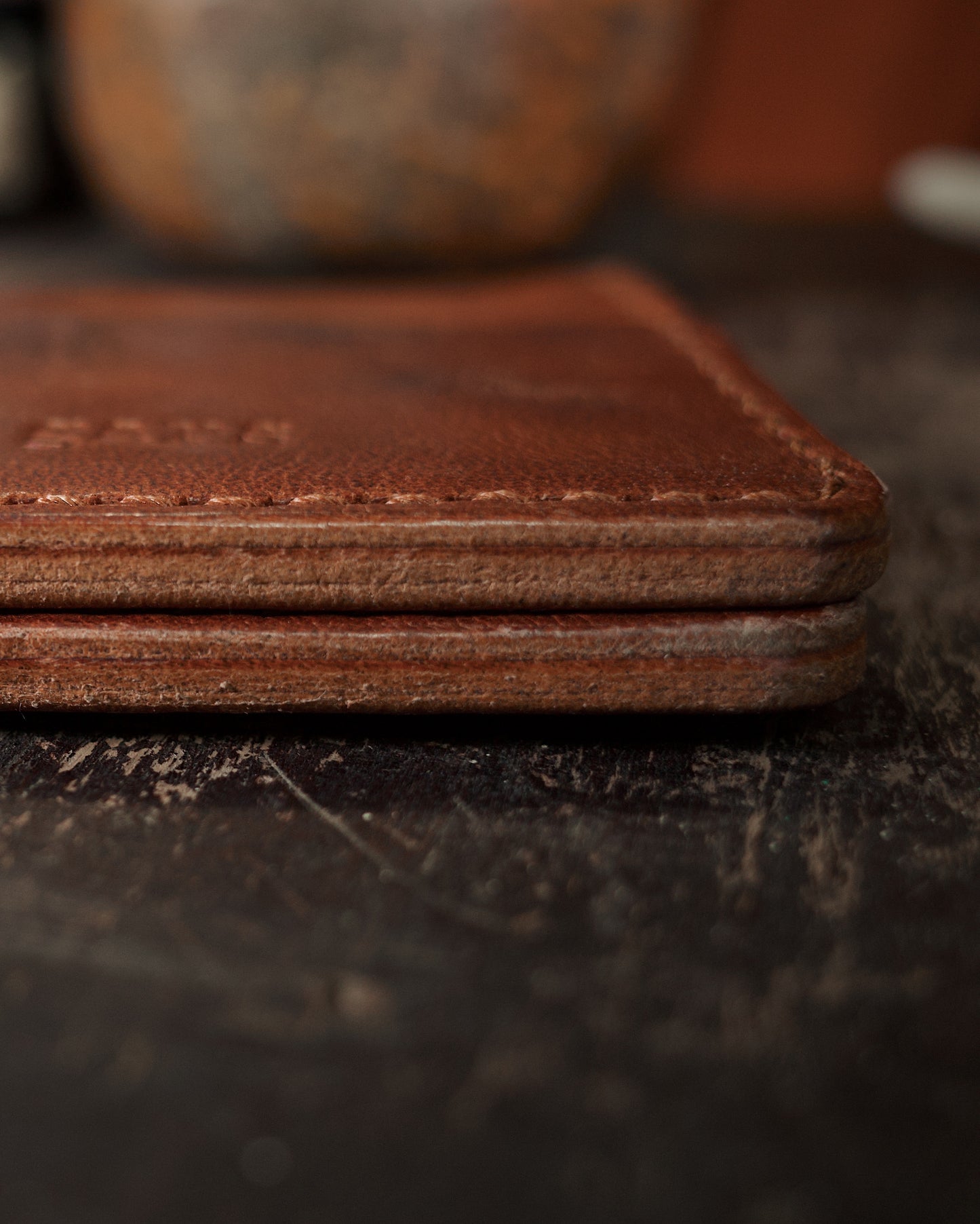 HoMa Wallet – English Tan Compact Men’s Leather Bifold (Horween Derby)