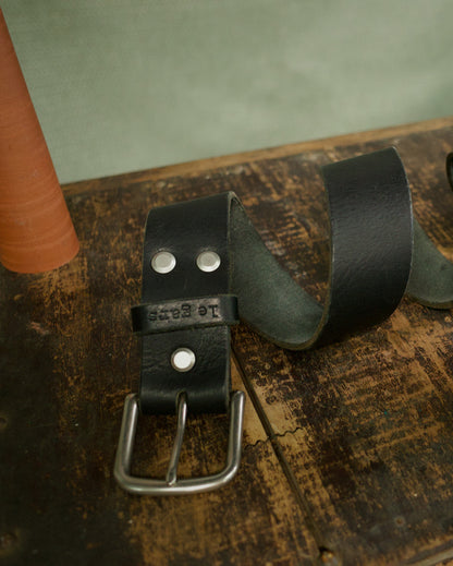 Ceinture en cuir rugged – Édition noire