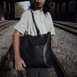 Load image into Gallery viewer, Black Dunham tote bag
