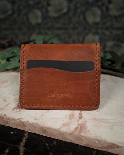 HoMa Wallet – English Tan Compact Men’s Leather Bifold (Horween Derby)