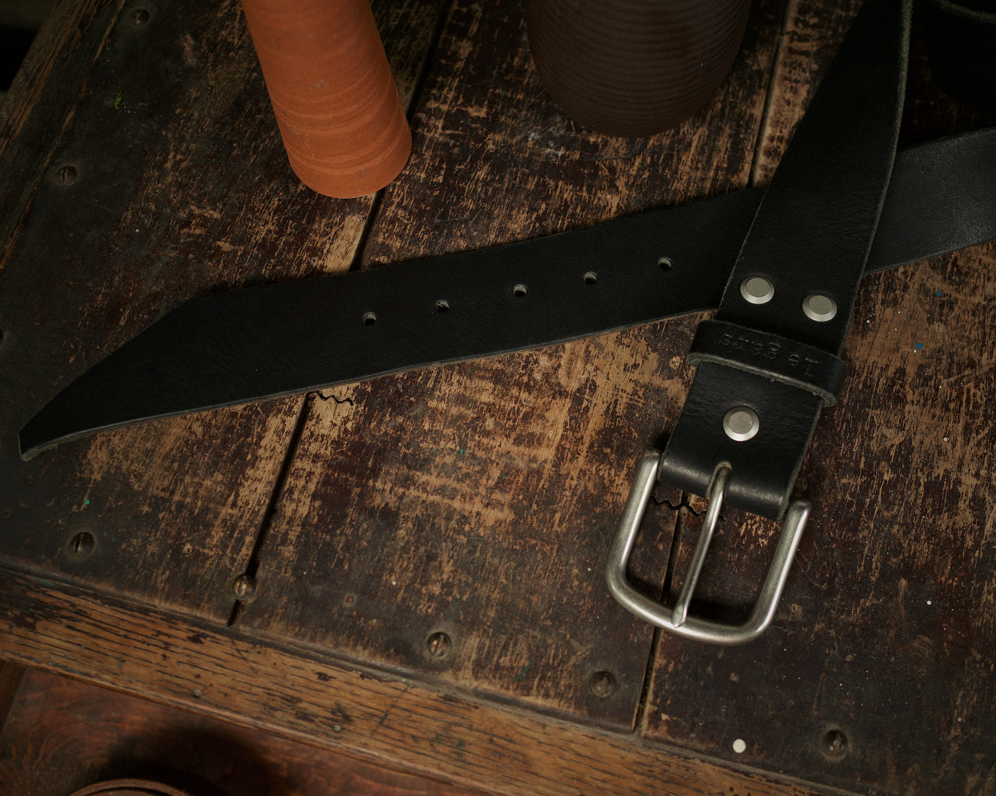 Ceinture en cuir rugged – Édition noire