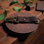Load image into Gallery viewer, Dark brown carabiner keychain
