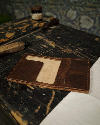 HoMa Dark Brown Leather Wallet – Compact Horween Bifold