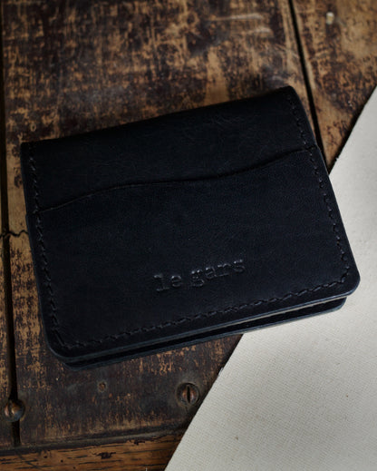HoMa Wallet – Black Compact Men’s Leather Bifold (Horween Derby)