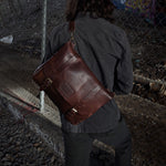 Load image into Gallery viewer, Dark-brown Champlain satchel

