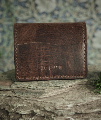 HoMa Dark Brown Leather Wallet – Compact Horween Bifold