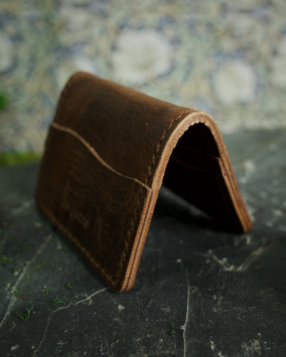 HoMa Dark Brown Leather Wallet – Compact Horween Bifold