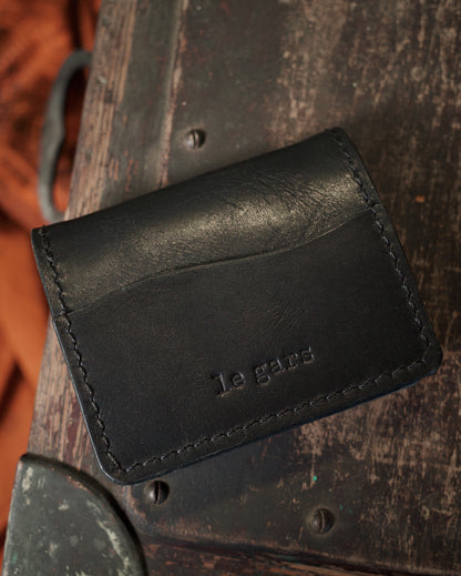 HoMa Wallet – Black Compact Men’s Leather Bifold (Horween Derby)
