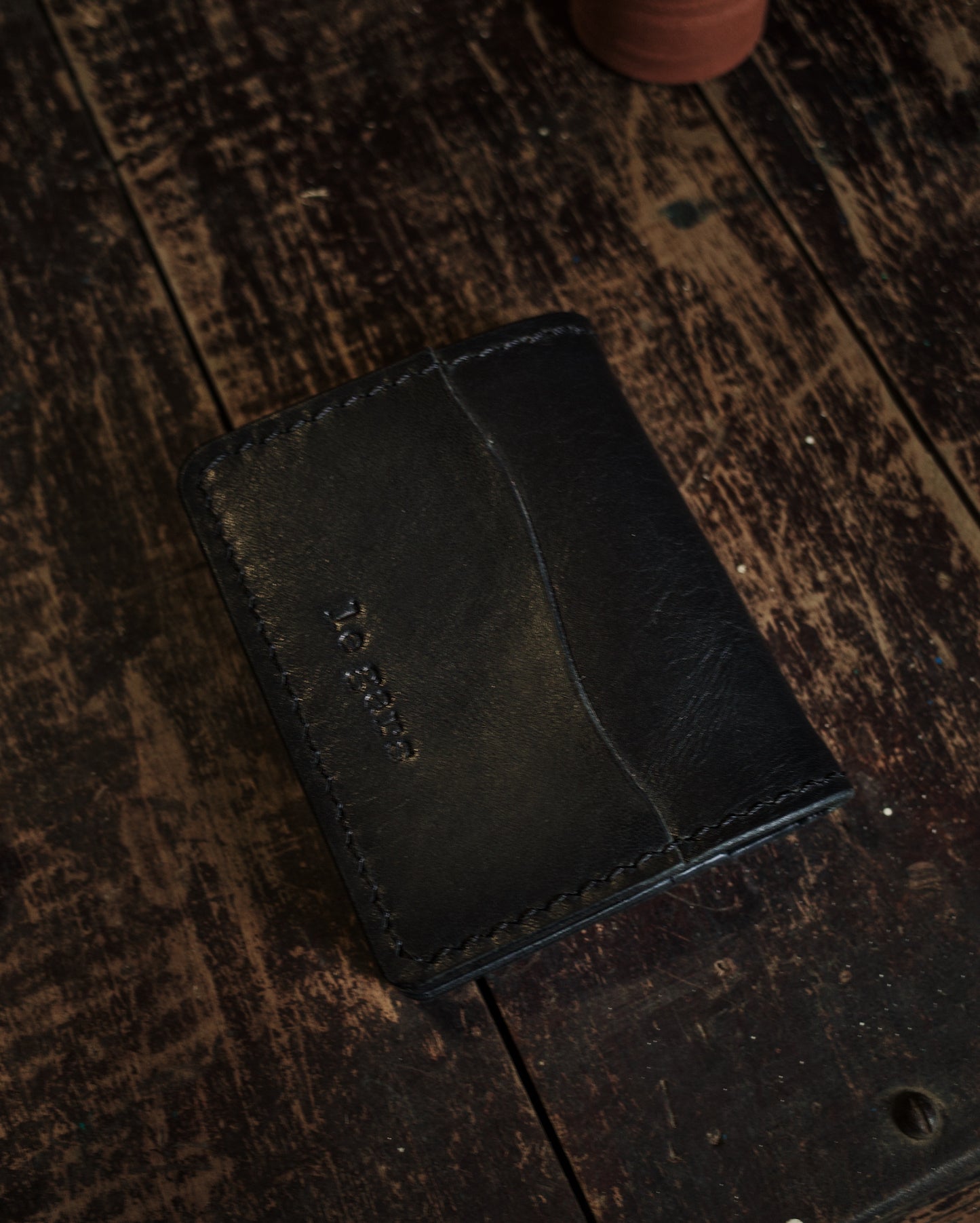 HoMa Wallet – Black Compact Men’s Leather Bifold (Horween Derby)