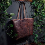 Load image into Gallery viewer, Dark brown Dunham tote bag
