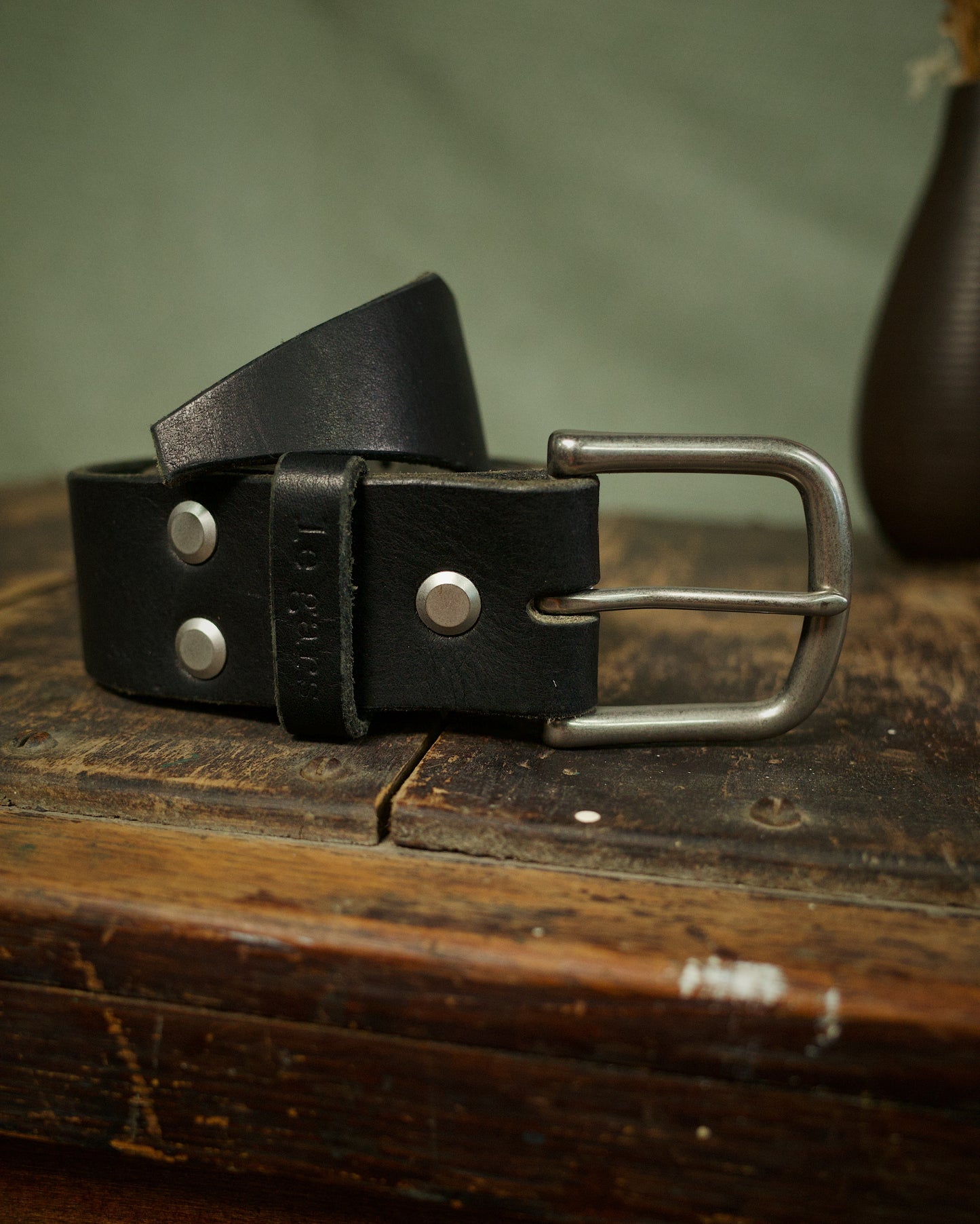 Ceinture en cuir rugged – Édition noire
