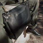 Load image into Gallery viewer, Black Champlain satchel
