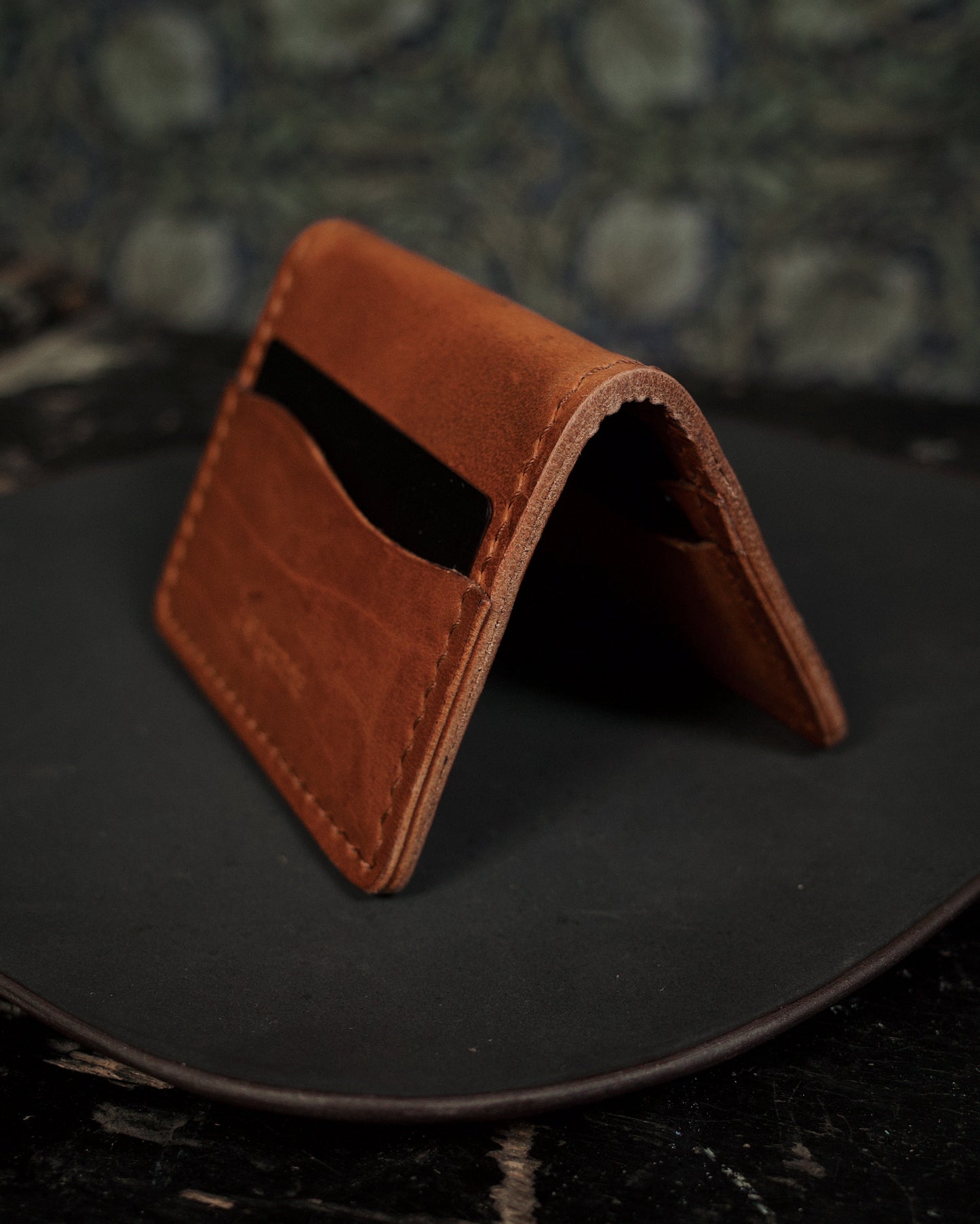 HoMa Wallet – English Tan Compact Men’s Leather Bifold (Horween Derby)