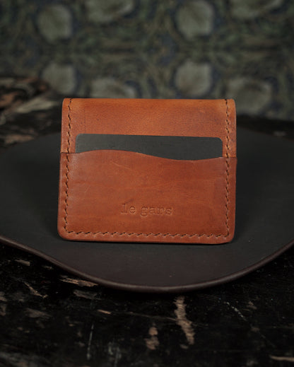 HoMa Wallet – English Tan Compact Men’s Leather Bifold (Horween Derby)