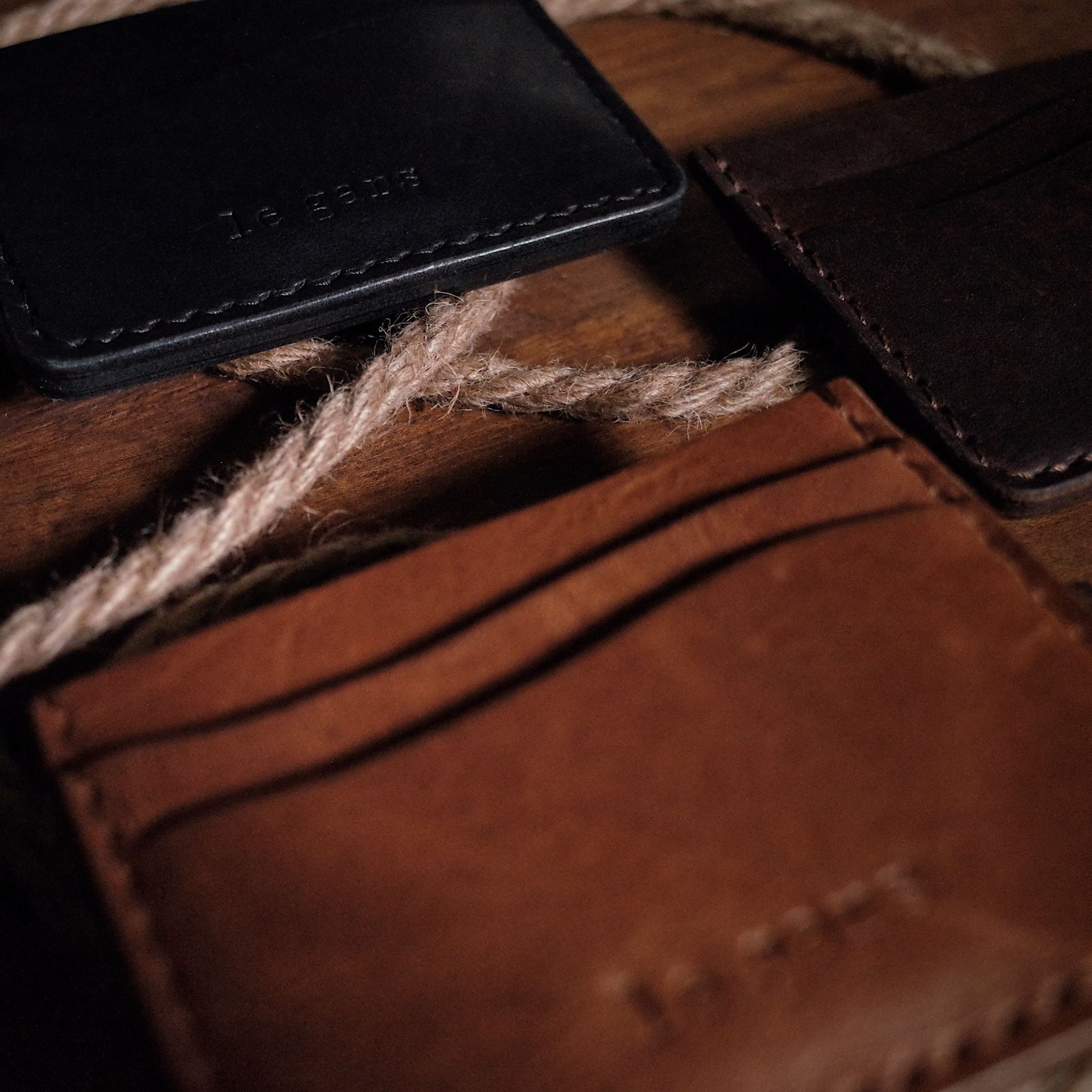 Warm saddle tan leather wallet made from full-grain leather
