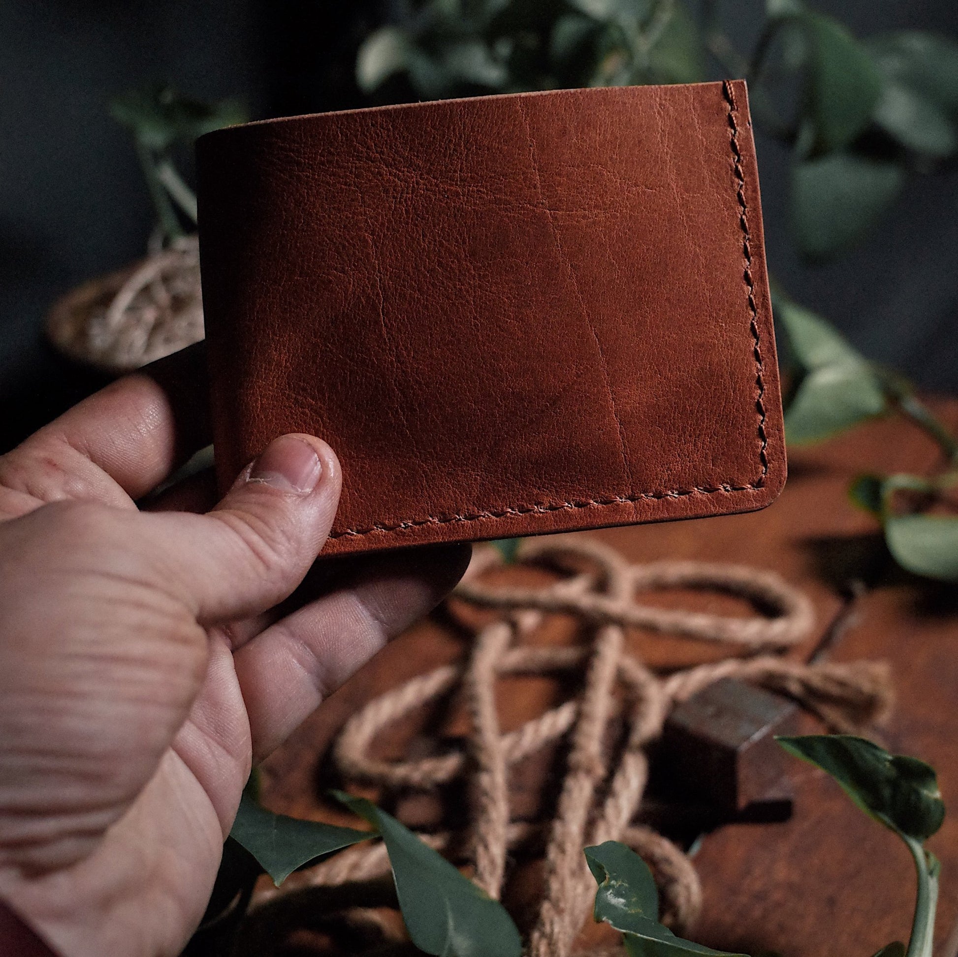 High-quality caramel leather wallet with sleek, modern look
