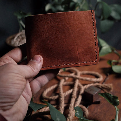 High-quality caramel leather wallet with sleek, modern look
