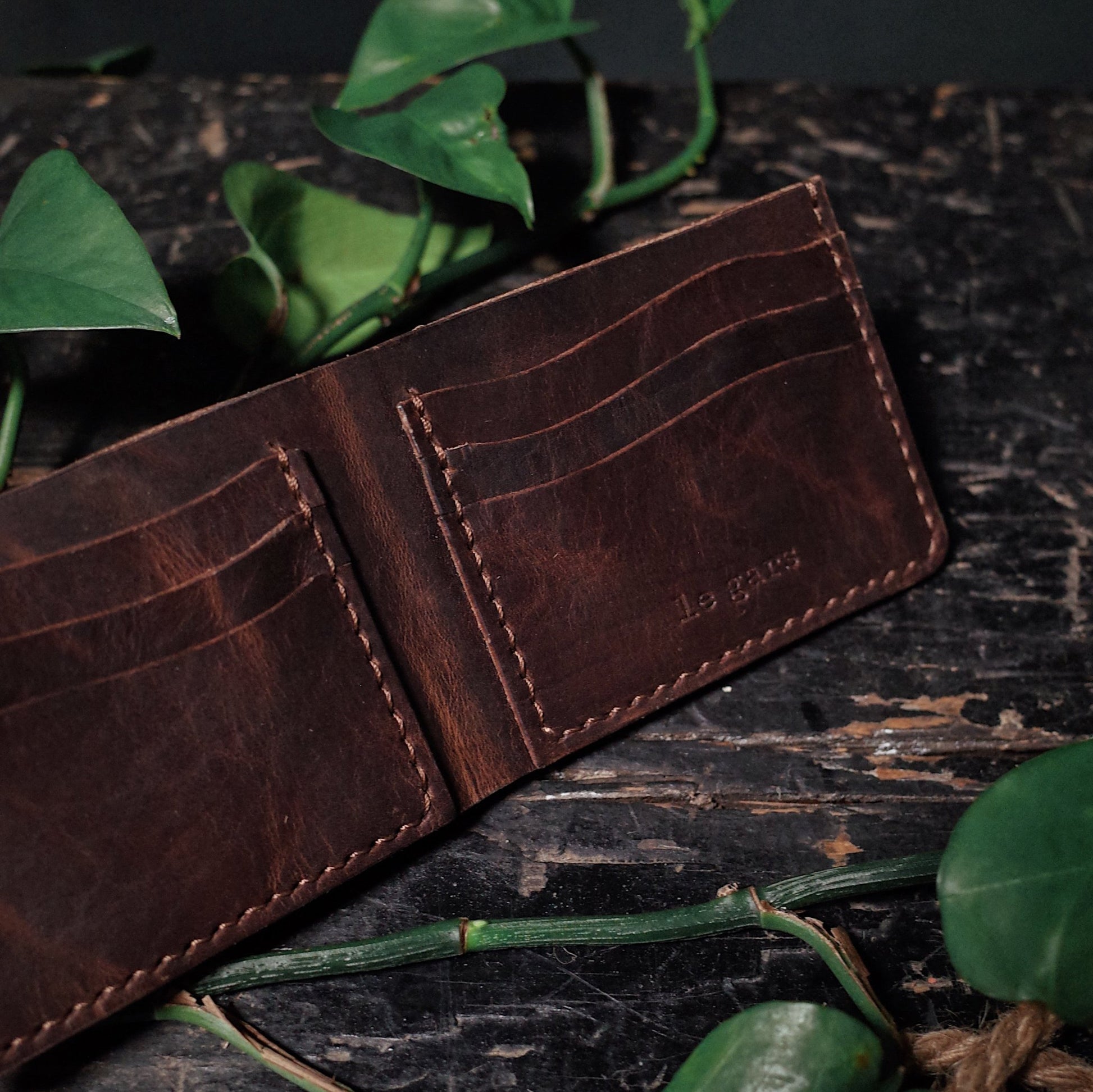 High-quality mocha leather wallet with sleek, modern look
