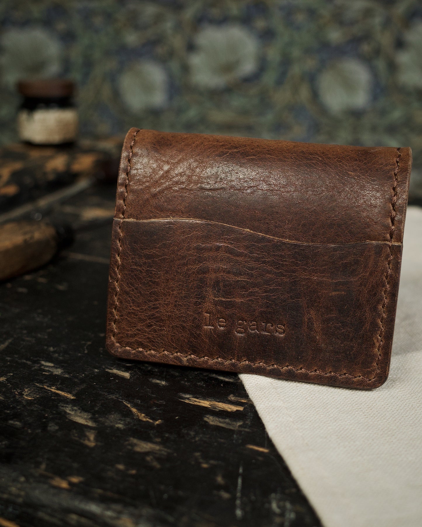 HoMa Dark Brown Leather Wallet – Compact Horween Bifold