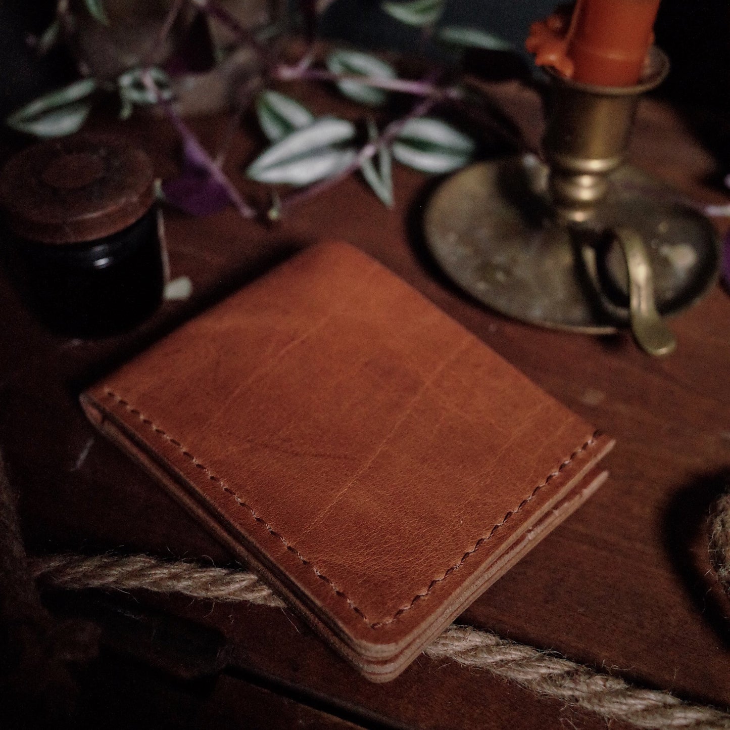 Premium light brown leather wallet with elegant craftsmanship
