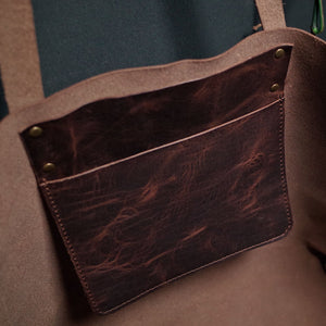 Dark brown Dunham tote bag