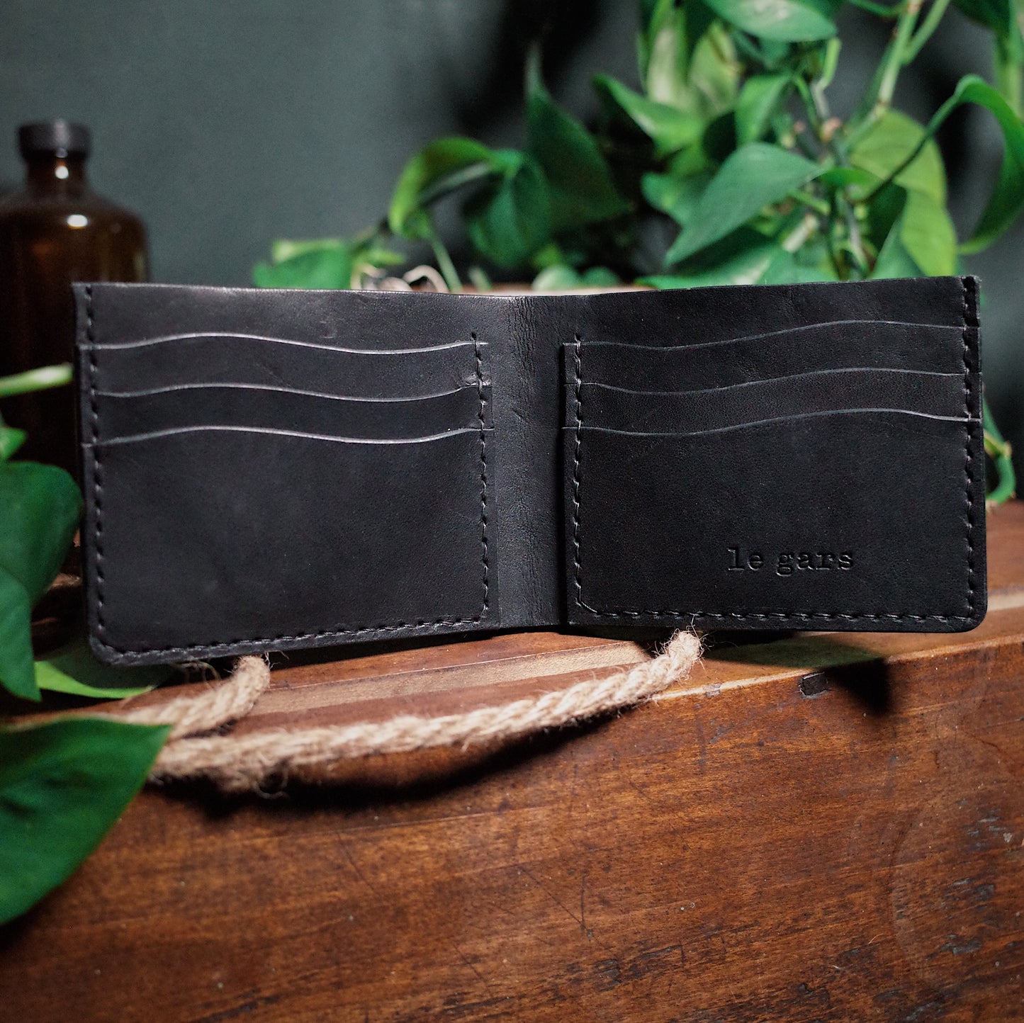 Ludger Leather Bifold Wallet – Black Edition