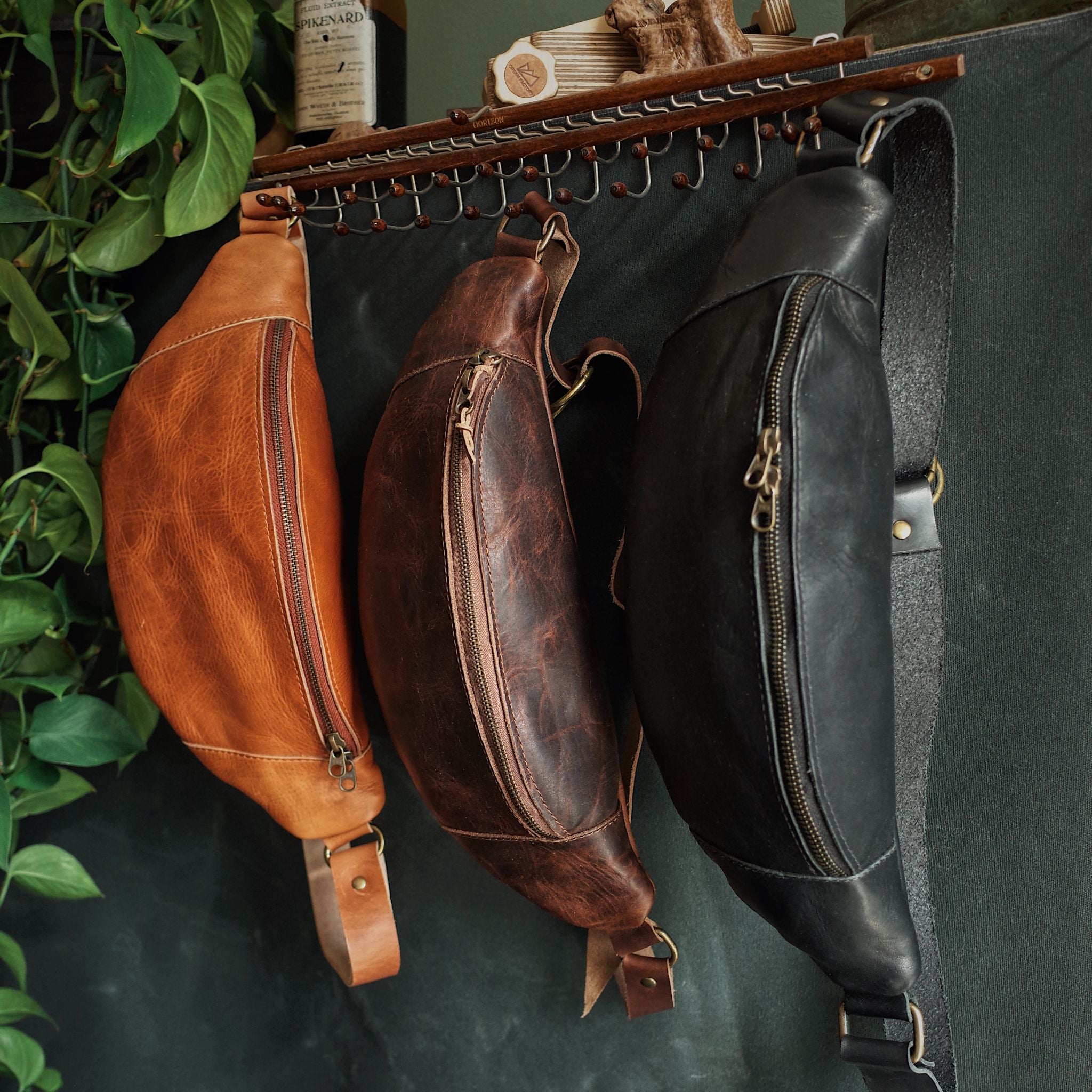 Extra large leather fanny pack 2025