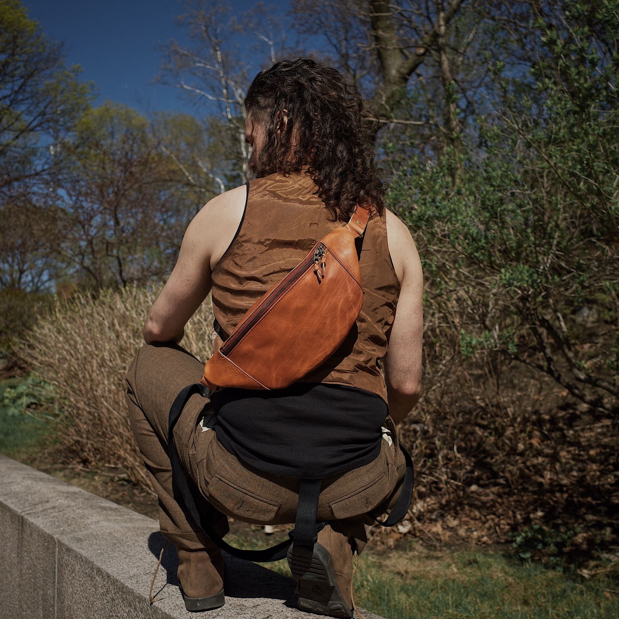 Tan fanny pack hot sale