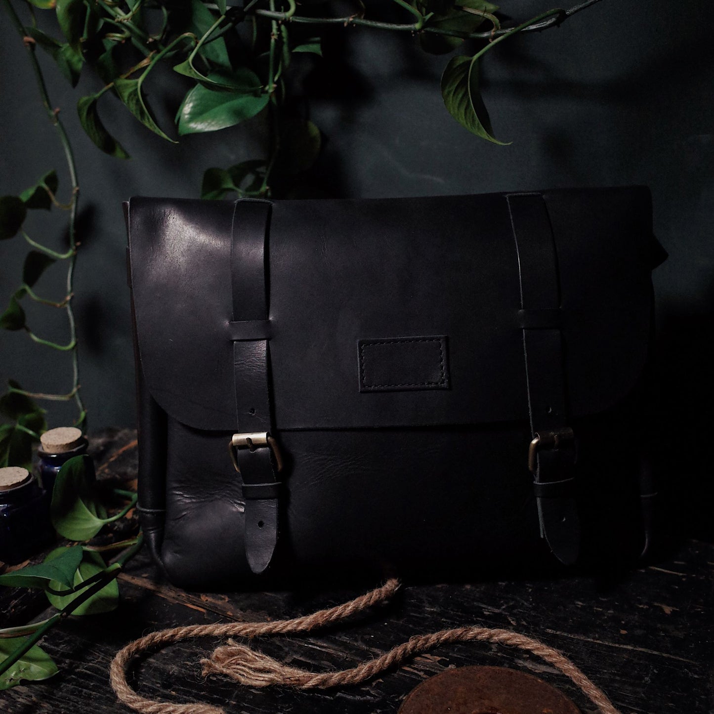 Premium Champlain black leather briefcase for everyday use
