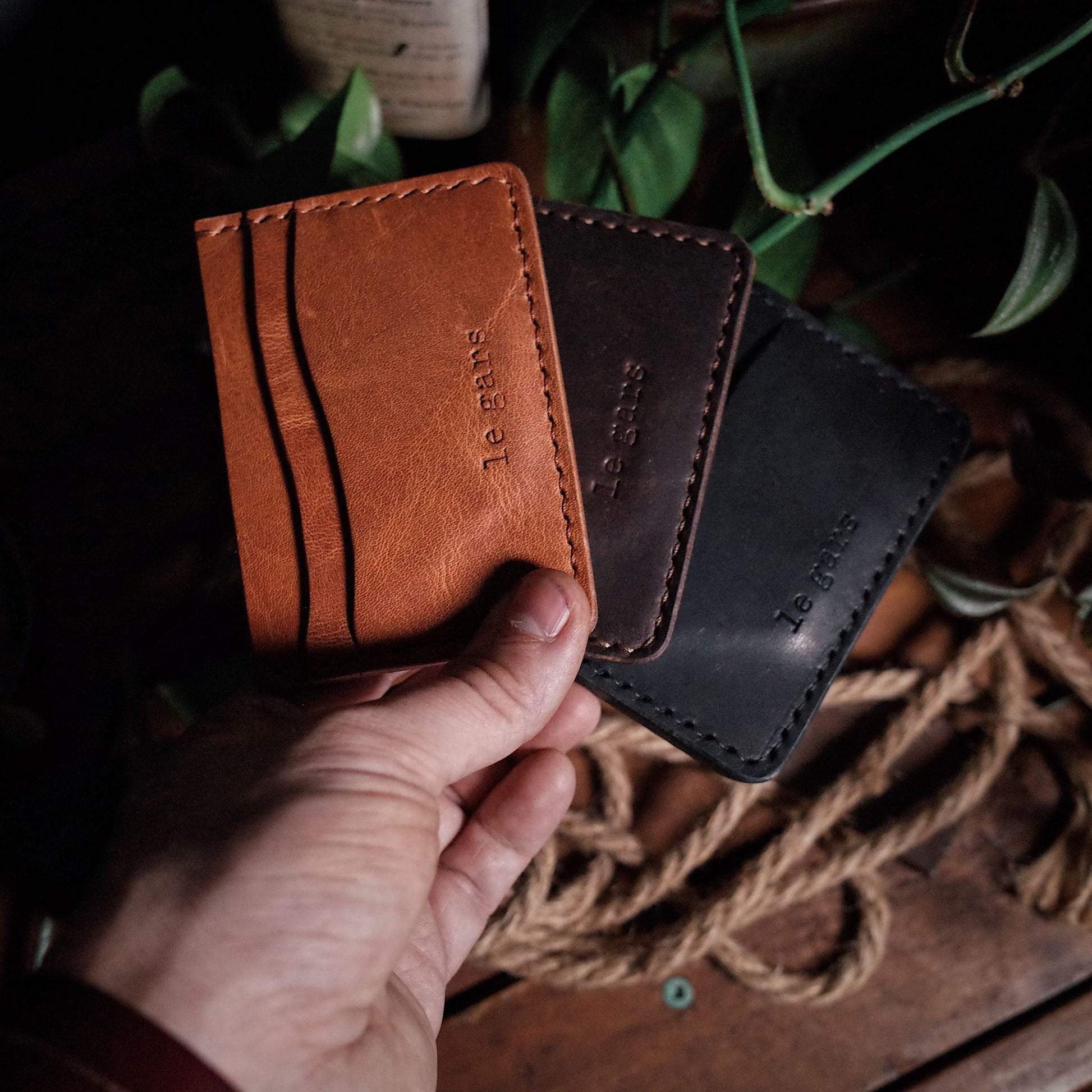 Soft and durable cognac leather wallet for daily use
