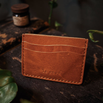 Warm saddle tan leather wallet made for style and function
